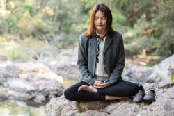 girl meditating